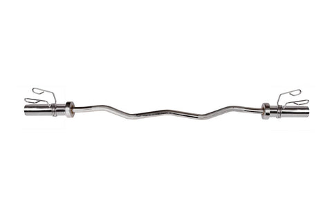 darrahopens Sports & Fitness > Fitness Accessories Chrome Olympic Curl Bar Barbell Heavy Duty EZ with Spring Collars