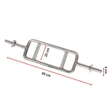 darrahopens Sports & Fitness > Fitness Accessories Chrome Tricep Bar Barbell Heavy Duty with Spinlock Collars