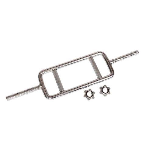 darrahopens Sports & Fitness > Fitness Accessories Chrome Tricep Bar Barbell Heavy Duty with Spinlock Collars