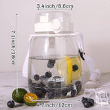 darrahopens Sports & Fitness > Fitness Accessories Clear Large Water Bottle Water Jug with Adjustable Shoulder Strap - White