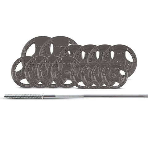 Darrahopens Sports & Fitness > Fitness Accessories CORTEX 65kg Tri-Grip Standard Barbell Weight Set 25mm