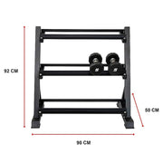 darrahopens Sports & Fitness > Fitness Accessories Dumbbell Rack Storage Stand Hex Weight Heavy Duty 3 Tier Wide Home Gym Fitness