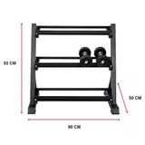 darrahopens Sports & Fitness > Fitness Accessories Dumbbell Rack Storage Stand Hex Weight Heavy Duty 3 Tier Wide Home Gym Fitness
