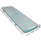 darrahopens Sports & Fitness > Fitness Accessories Everfit 3m x 1m Air Track Mat Gymnastic Tumbling Mint Green and Grey