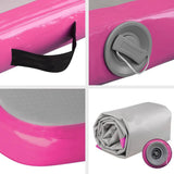darrahopens Sports & Fitness > Fitness Accessories Everfit 3m x 1m Air Track Mat Gymnastic Tumbling Pink and Grey