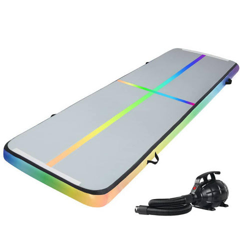 darrahopens Sports & Fitness > Fitness Accessories Everfit 4M Air Track Gymnastics Tumbling Exercise Mat Inflatable Mats 20CM Thick + Pump