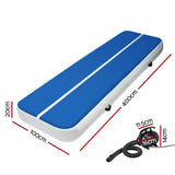darrahopens Sports & Fitness > Fitness Accessories Everfit 4X1M Inflatable Air Track Mat 20CM Thick with Pump Tumbling Gymnastics Blue
