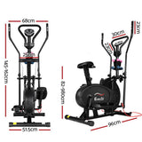 darrahopens Sports & Fitness > Fitness Accessories Everfit 6in1 Elliptical Cross Trainer Exercise Bike Bicycle Home Gym Fitness Machine Running Walking