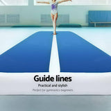 darrahopens Sports & Fitness > Fitness Accessories Everfit 6X1M Inflatable Air Track Mat 20CM Thick with Pump Tumbling Gymnastics Blue
