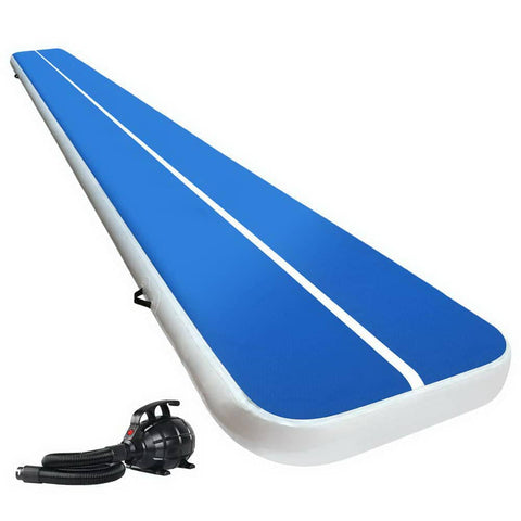 darrahopens Sports & Fitness > Fitness Accessories Everfit 6X1M Inflatable Air Track Mat 20CM Thick with Pump Tumbling Gymnastics Blue