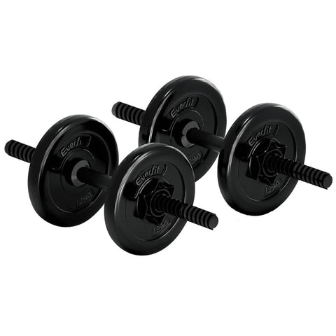 darrahopens Sports & Fitness > Fitness Accessories Everfit 7KG Dumbbells Dumbbell Set Weight Plates Home Gym Fitness Exercise