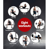 darrahopens Sports & Fitness > Fitness Accessories Everfit 9-IN-1 Power Tower Weight Bench Multi-Function Station