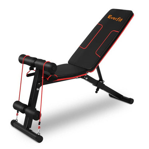 darrahopens Sports & Fitness > Fitness Accessories Everfit Adjustable FID Weight Bench Fitness Flat Incline Gym Home Steel Frame
