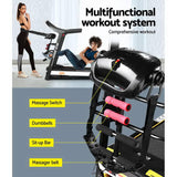 darrahopens Sports & Fitness > Fitness Accessories Everfit Electric Treadmill 450mm 18kmh 3.5HP Auto Incline Home Gym Run Exercise Machine Fitness Dumbbell Massager Sit Up Bar