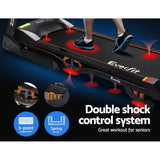 darrahopens Sports & Fitness > Fitness Accessories Everfit Electric Treadmill 48cm Incline Running Home Gym Fitness Machine Black