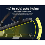 darrahopens Sports & Fitness > Fitness Accessories Everfit Electric Treadmill Auto Incline Trainer CM01 40 Level Incline Gym Exercise Running Machine Fitness