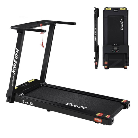 darrahopens Sports & Fitness > Fitness Accessories Everfit Electric Treadmill Home Gym Exercise Running Machine Fitness Equipment Compact Fully Foldable 420mm Belt Black