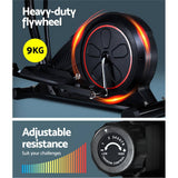 darrahopens Sports & Fitness > Fitness Accessories Everfit Elliptical Cross Trainer Exercise Bike Fitness Equipment Home Gym Black