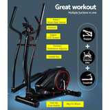 darrahopens Sports & Fitness > Fitness Accessories Everfit Elliptical Cross Trainer Exercise Bike Fitness Equipment Home Gym Black