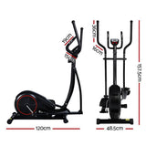 darrahopens Sports & Fitness > Fitness Accessories Everfit Elliptical Cross Trainer Exercise Bike Fitness Equipment Home Gym Black