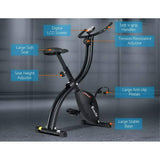 darrahopens Sports & Fitness > Fitness Accessories Everfit Exercise Bike X-Bike Folding Magnetic Bicycle Cycling Flywheel Fitness Machine