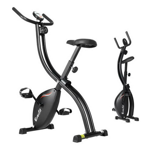 darrahopens Sports & Fitness > Fitness Accessories Everfit Exercise Bike X-Bike Folding Magnetic Bicycle Cycling Flywheel Fitness Machine