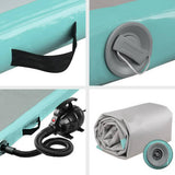 darrahopens Sports & Fitness > Fitness Accessories Everfit GoFun 4X1M Inflatable Air Track Mat with Pump Tumbling Gymnastics Green
