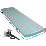 darrahopens Sports & Fitness > Fitness Accessories Everfit GoFun 4X1M Inflatable Air Track Mat with Pump Tumbling Gymnastics Green