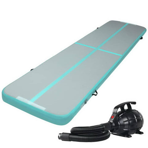 darrahopens Sports & Fitness > Fitness Accessories Everfit GoFun 4X1M Inflatable Air Track Mat with Pump Tumbling Gymnastics Green