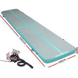 darrahopens Sports & Fitness > Fitness Accessories Everfit GoFun 5X1M Inflatable Air Track Mat with Pump Tumbling Gymnastics Green