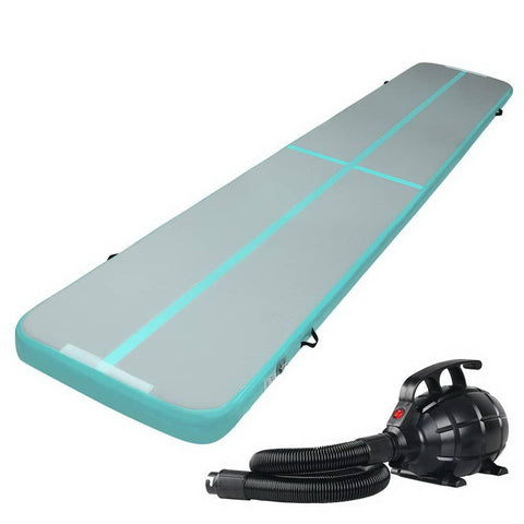 darrahopens Sports & Fitness > Fitness Accessories Everfit GoFun 5X1M Inflatable Air Track Mat with Pump Tumbling Gymnastics Green