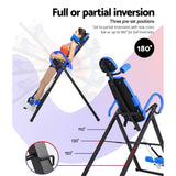 darrahopens Sports & Fitness > Fitness Accessories Everfit Gravity Inversion Table Foldable Stretcher Inverter Home Gym Fitness