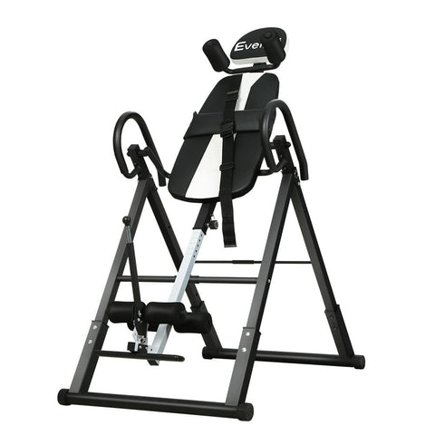 Darrahopens Sports & Fitness > Fitness Accessories Everfit Inversion Table Gravity Exercise Inverter Back Stretcher Home Gym