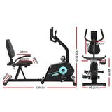 darrahopens Sports & Fitness > Fitness Accessories Everfit Magnetic Recumbent Exercise Bike Fitness Cycle Trainer Gym Equipment