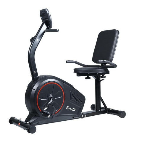darrahopens Sports & Fitness > Fitness Accessories Everfit Magnetic Recumbent Exercise Bike Fitness Trainer Home Gym Equipment Black