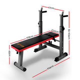 darrahopens Sports & Fitness > Fitness Accessories Everfit Multi-Station Weight Bench Press Weights Equipment Fitness Home Gym Red