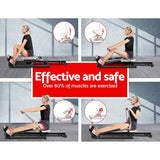 darrahopens Sports & Fitness > Fitness Accessories Everfit Rowing Exercise Machine Rower Hydraulic Resistance Fitness Gym Cardio