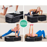 darrahopens Sports & Fitness > Fitness Accessories Everfit Set of 4 Aerobic Step Risers Exercise Stepper Workout Gym Fitness Bench Platform