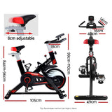 darrahopens Sports & Fitness > Fitness Accessories Everfit Spin Exercise Bike Fitness Commercial Home Workout Gym Equipment Black