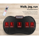 darrahopens Sports & Fitness > Fitness Accessories Everfit Vibration Machine Plate Platform Body Shaper Home Gym Fitness Black