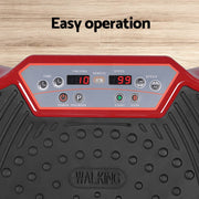 darrahopens Sports & Fitness > Fitness Accessories Everfit Vibration Machine Plate Platform Body Shaper Home Gym Fitness Maroon