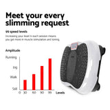 darrahopens Sports & Fitness > Fitness Accessories Everfit Vibration Machine Plate Platform Body Shaper Home Gym Fitness White