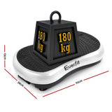darrahopens Sports & Fitness > Fitness Accessories Everfit Vibration Machine Plate Platform Body Shaper Home Gym Fitness White