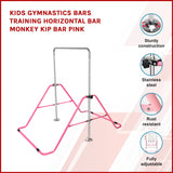 darrahopens Sports & Fitness > Fitness Accessories Kids Gymnastics Bars Training Horizontal Bar Monkey Kip Bar Pink