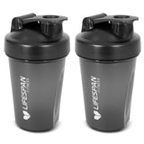 Darrahopens Sports & Fitness > Fitness Accessories Lifespan Fitness Shaker Bottle 500ml in Black (Pack of 2)