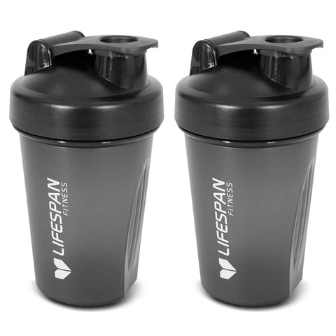 Darrahopens Sports & Fitness > Fitness Accessories Lifespan Fitness Shaker Bottle 500ml in Black (Pack of 2)