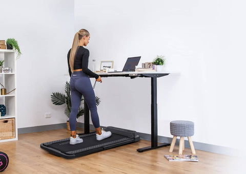 Darrahopens Sports & Fitness > Fitness Accessories Lifespan Fitness V-FOLD Treadmill with ErgoDesk Automatic Standing Desk 1500mm in White/Black