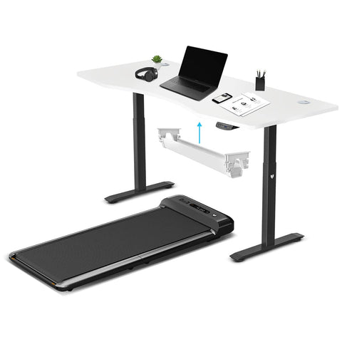 Darrahopens Sports & Fitness > Fitness Accessories Lifespan Fitness WalkingPad M2 Treadmill with ErgoDesk Automatic White Standing Desk 1800mm + Cable Management Tray