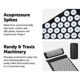 darrahopens Sports & Fitness > Fitness Accessories Massage Acupressure Yoga Mat With Pillow Sit Mats Cut Pain Stress Soreness