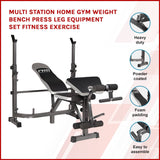 darrahopens Sports & Fitness > Fitness Accessories Multi Station Home Gym Weight Bench Press Leg Equipment Set Fitness Exercise
